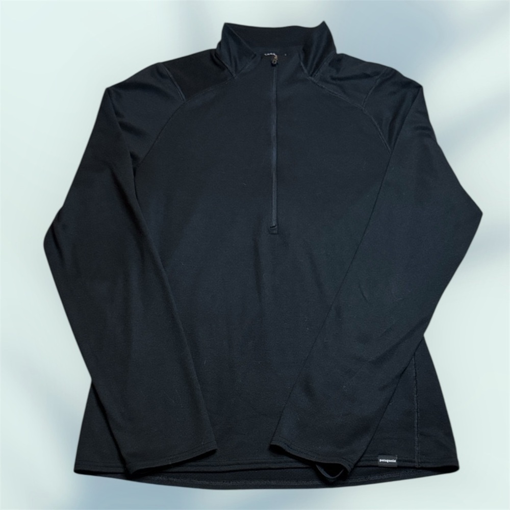 Patagonia Black Men’s Capilene Midweight Quarter Zip Baselayer sz M Warm